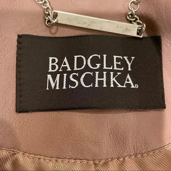 NWT Badgley Mischka Peplum Leather Jacket - Picture 15 of 16